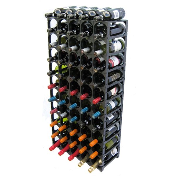 CellarStak 55 / 60 Bottle Plastic Wine Rack - Black