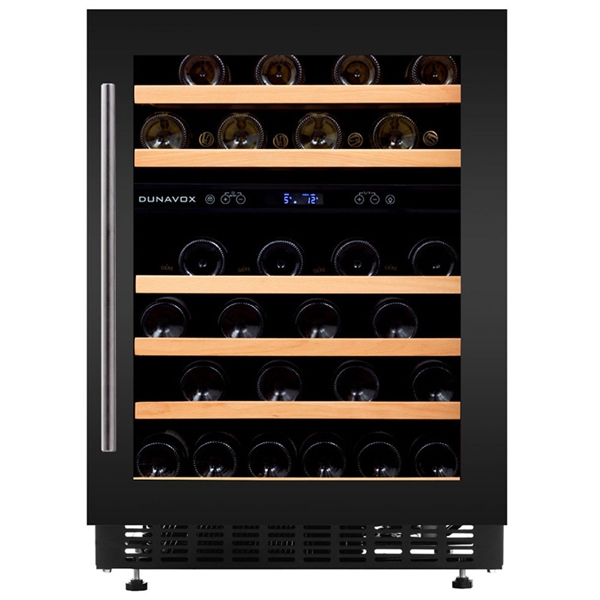 Dunavox Wine Cabinet Flow - 2-Temperature Built-In Under Counter - Black DAUF-46.145DB