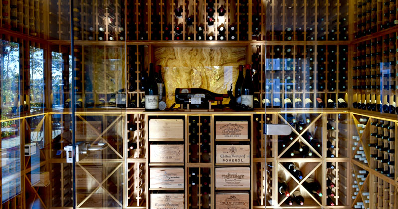 Wineware wine cellar in a private home made of Oak in the Wirral, UK.