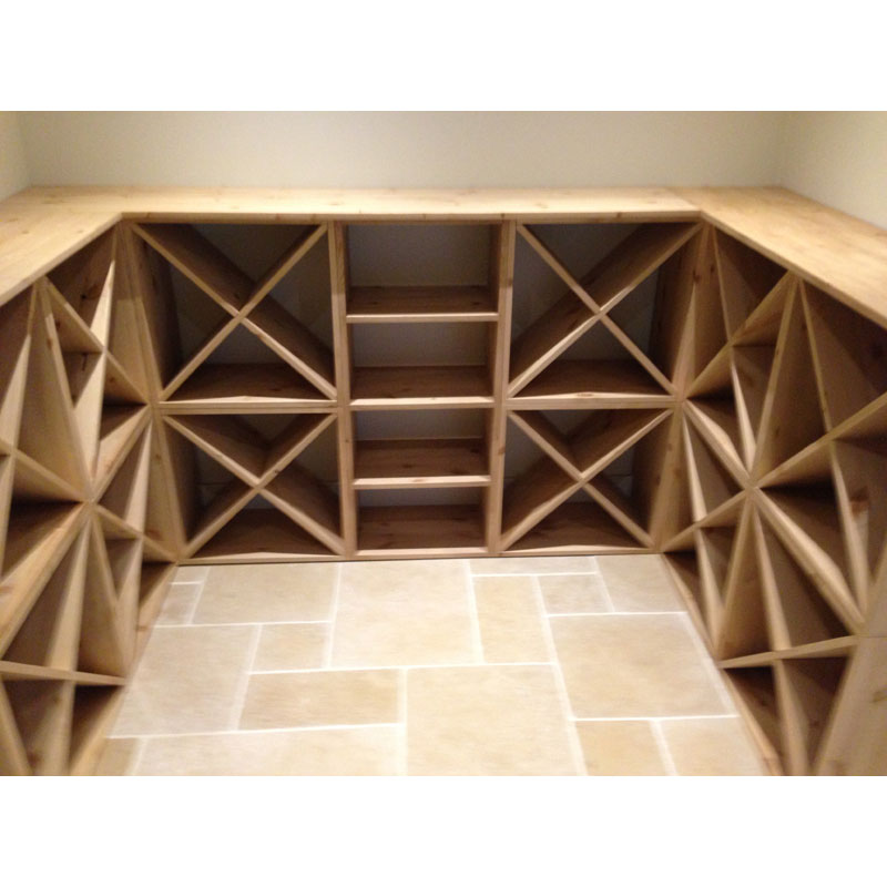 Pine Wooden Wine Rack - Cellar Cubes - 144 Bottles - 223mm Deep - Set of 6