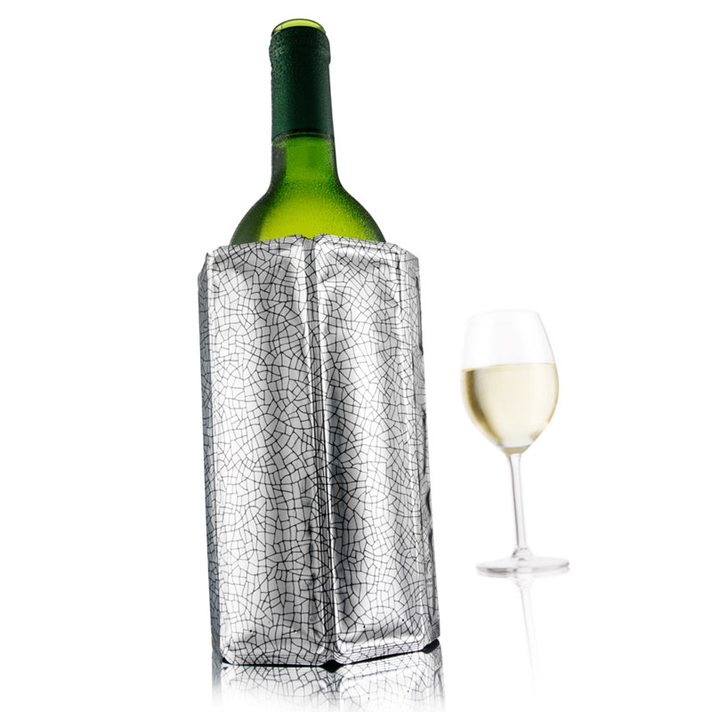 Black Renewed Vacu Vin Rapid Ice Elegant Wine Cooler 