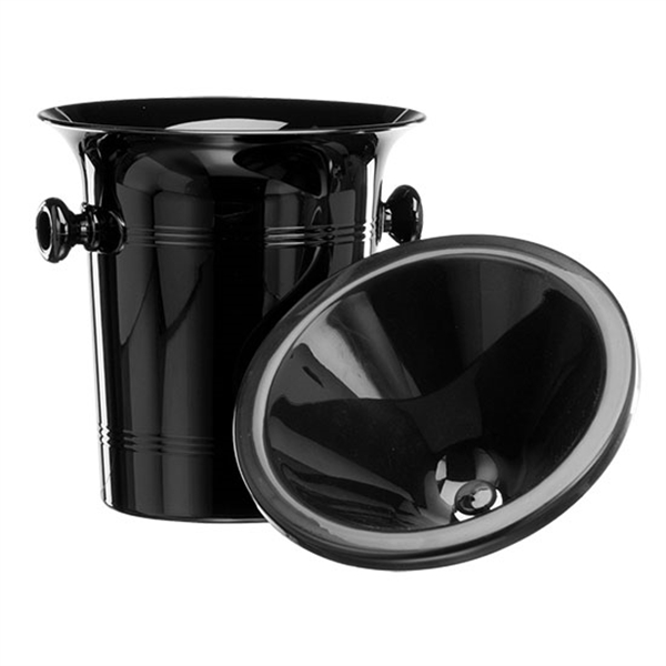 Standard Black Plastic Wine Spittoon 2L - Black Funnel