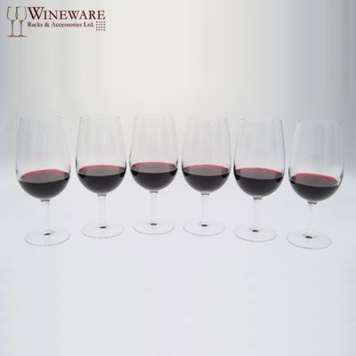 ISO Type Black Wine Tasting Glasses 21.5cl Set of 6 