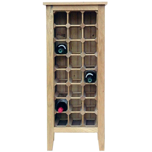 24 Bottle Contemporary Wooden Wine Cabinet / Rack with Legs