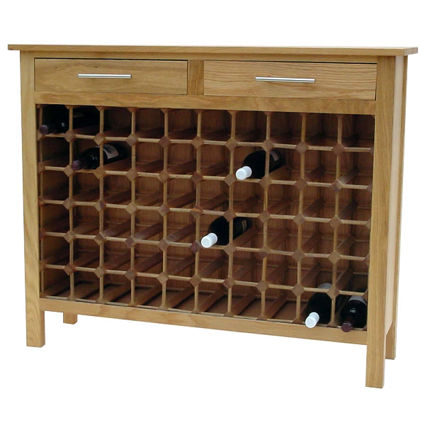 60 Bottle Contemporary Wooden Wine Cabinet / Rack with Legs