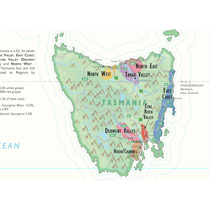 De Long’s Wine Map of Australia - Wine Regions