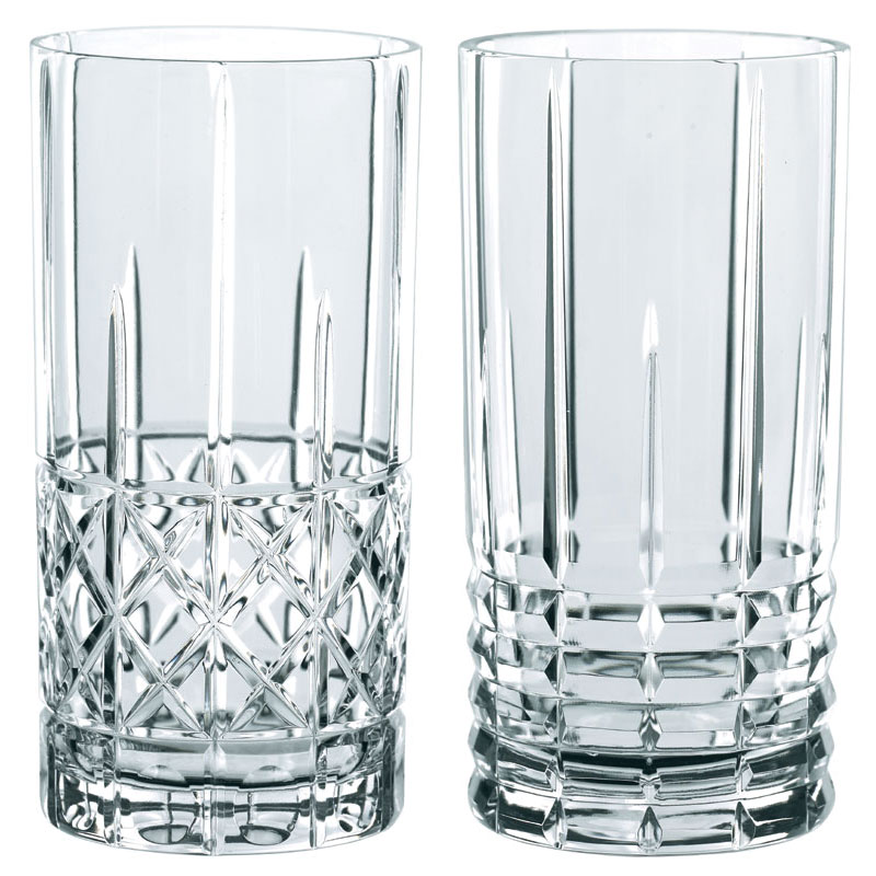 Nachtmann Highland Cut Glass Long Drink Mixer Tumbler - Set of 4