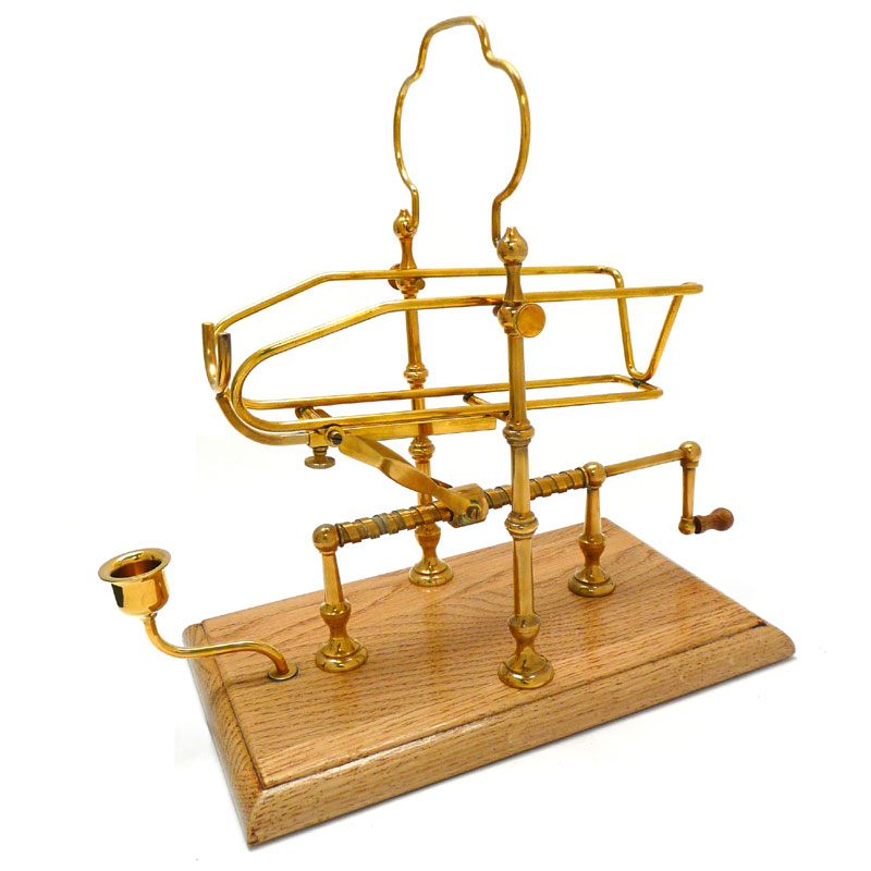 Wine Decanting Cradle - Low Brass, Square Base
