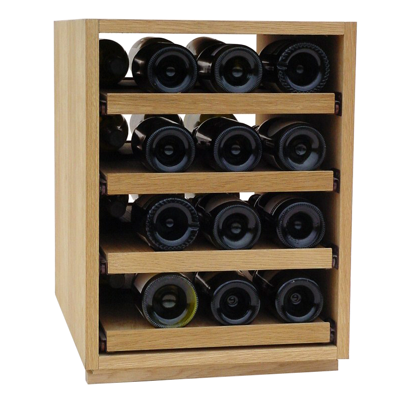 24 Bottle Showcase Pull Out Wooden Wine Rack
