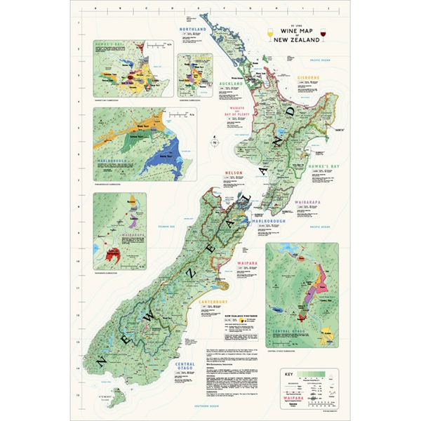De Long’s Wine Map of New Zealand - Wine Regions