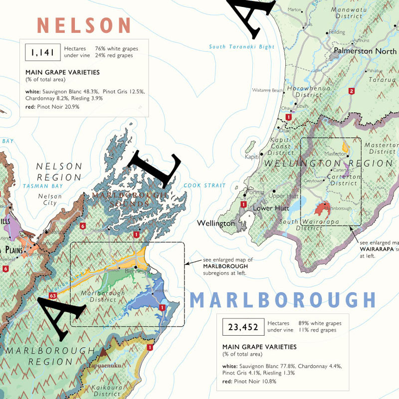 De Long’s Wine Map of New Zealand - Wine Regions