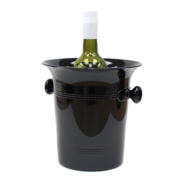 Plastic Wine & Champagne Cooler / Ice Bucket - Black