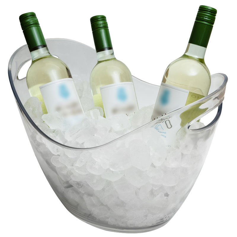 Wineware 8L Plastic Wine & Champagne Cooler/Bucket - Clear