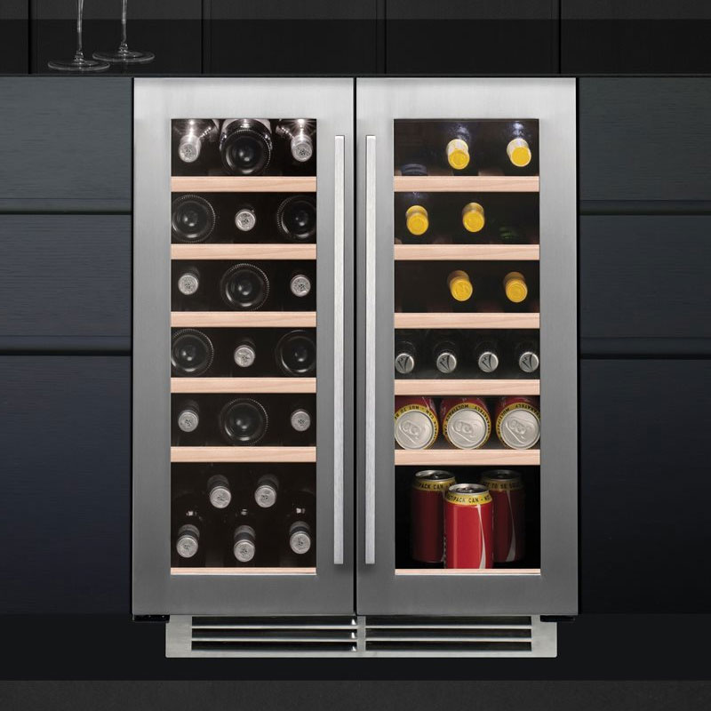 Caple Wine Cabinet Classic - 2 Temperature Slot-In - Stainless Steel Wi6234