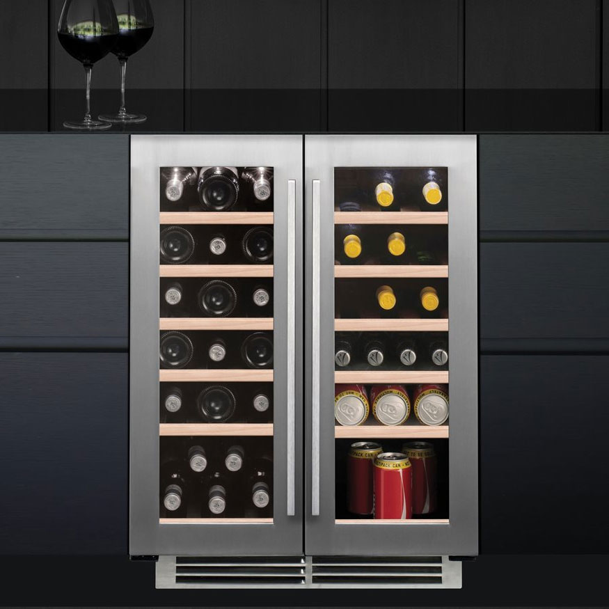 Caple Wine Cabinet Classic - 2 Temperature Slot-In - Stainless Steel Wi6234