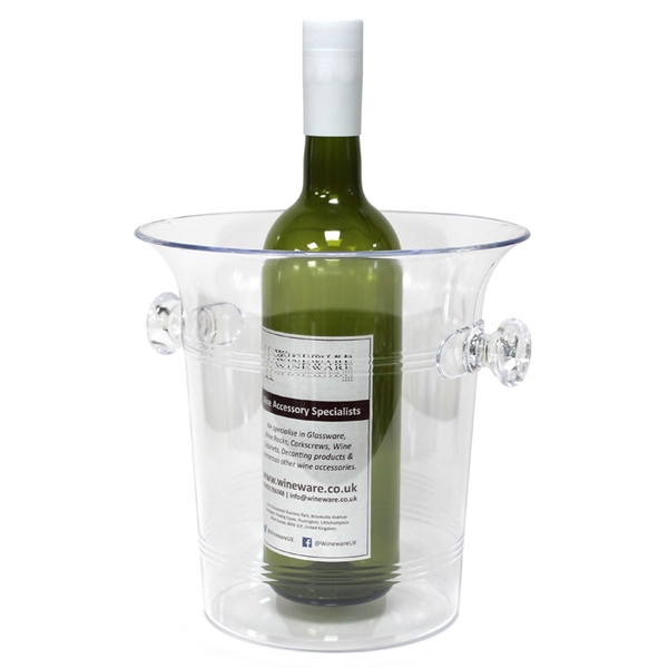 Plastic Wine & Champagne Cooler / Ice Bucket - Clear