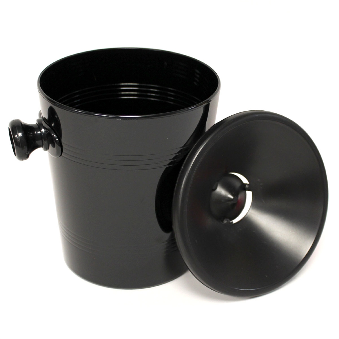 Mini / Individual Black Plastic Wine Spittoon 1L - Black Funnel