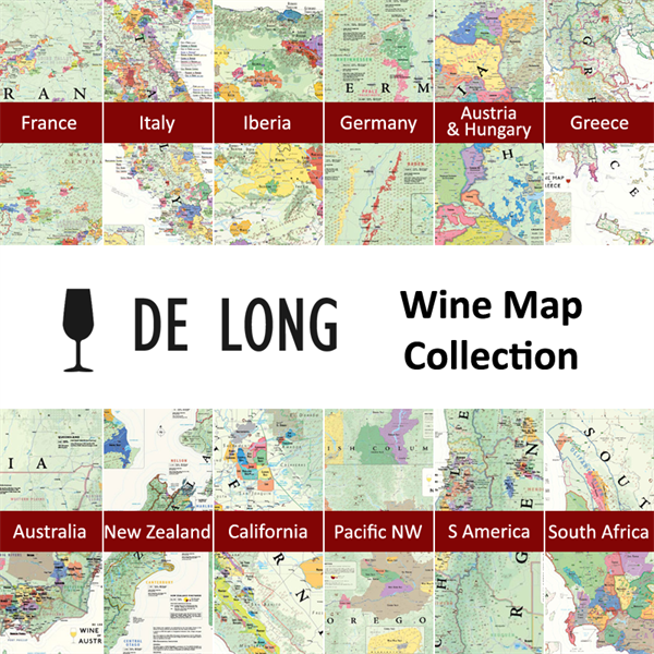 De Long’s Wine Map Collection - All 12 Wine Region Maps