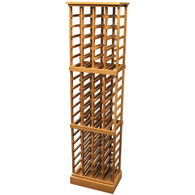 72 Bottle Solid Wood Wine Cabinet / Rack with Plinth
