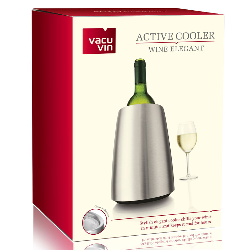 Vacu Vin Rapid Ice Prestige Active Wine Cooler - Stainless Steel