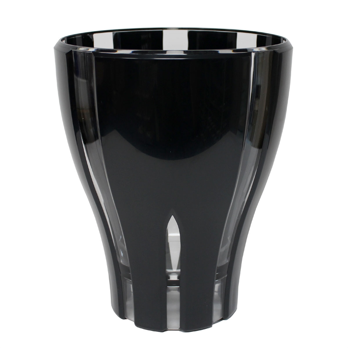 Striped Wine & Champagne Cooler / Ice Bucket - Black & Transparent