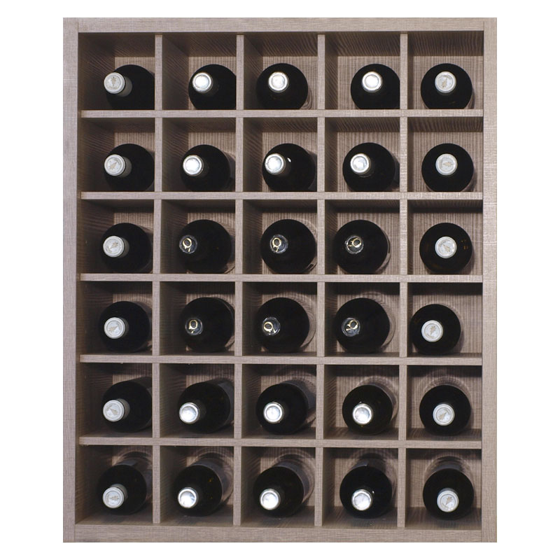 Malbec Self Assembly Series - 30 Bottle Melamine Wine Rack Kit - Rustic Oak Effect