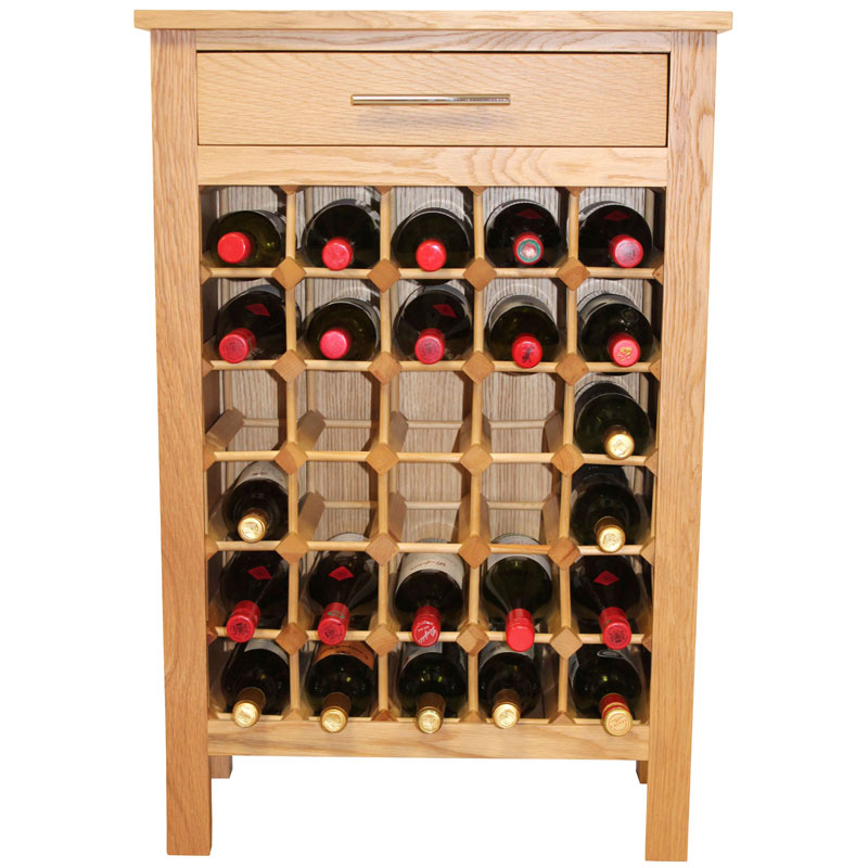 30 Bottle Contemporary Wooden Wine Cabinet / Rack with Legs