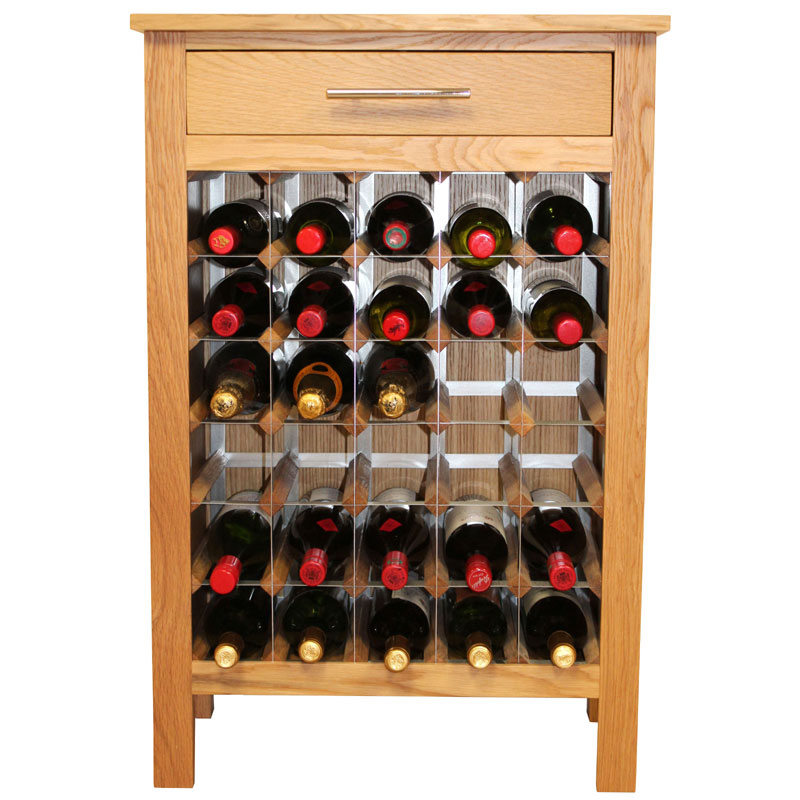 30 Bottle Contemporary Wooden Wine Cabinet / Rack with Legs