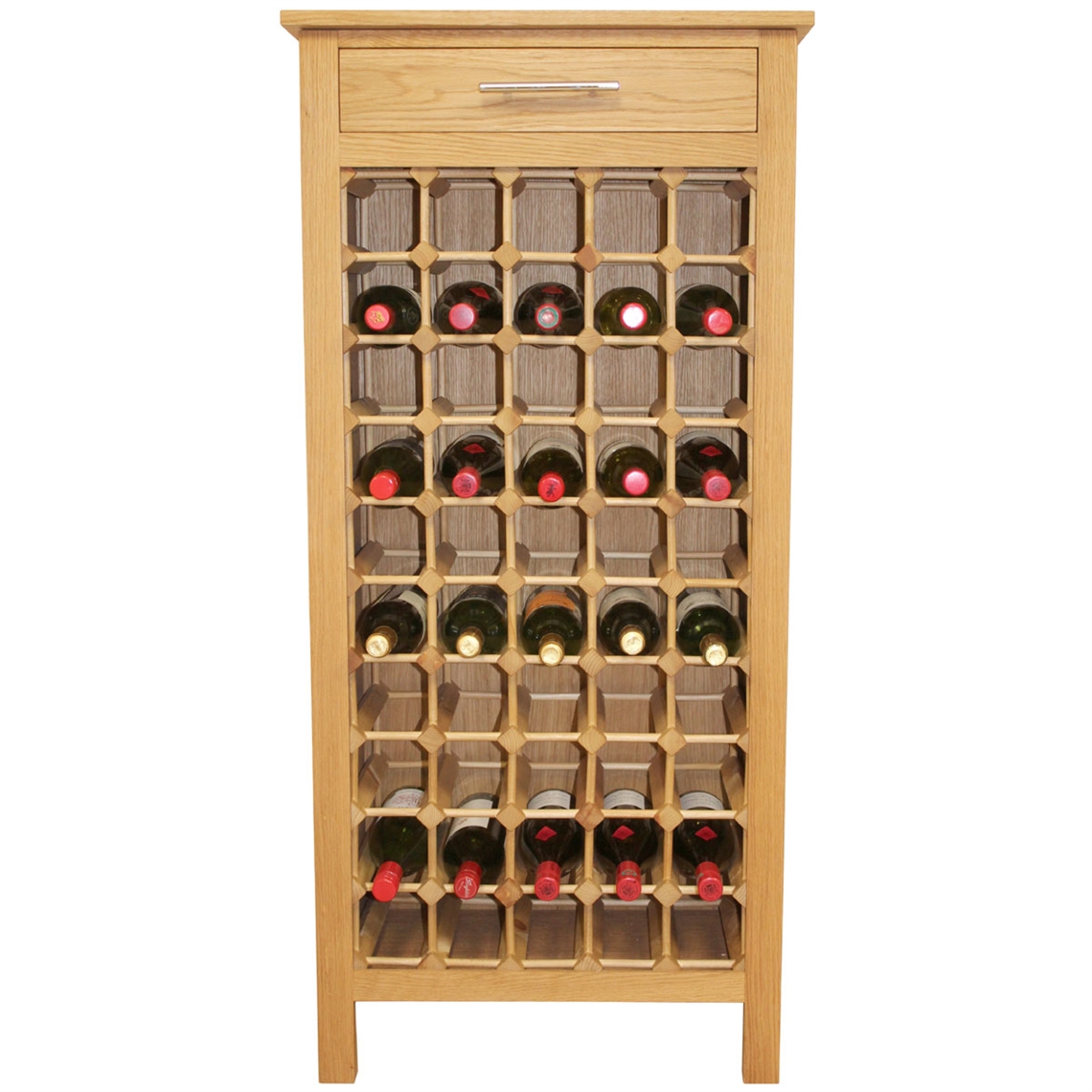 50 Bottle Contemporary Wooden Wine Cabinet / Rack with Legs