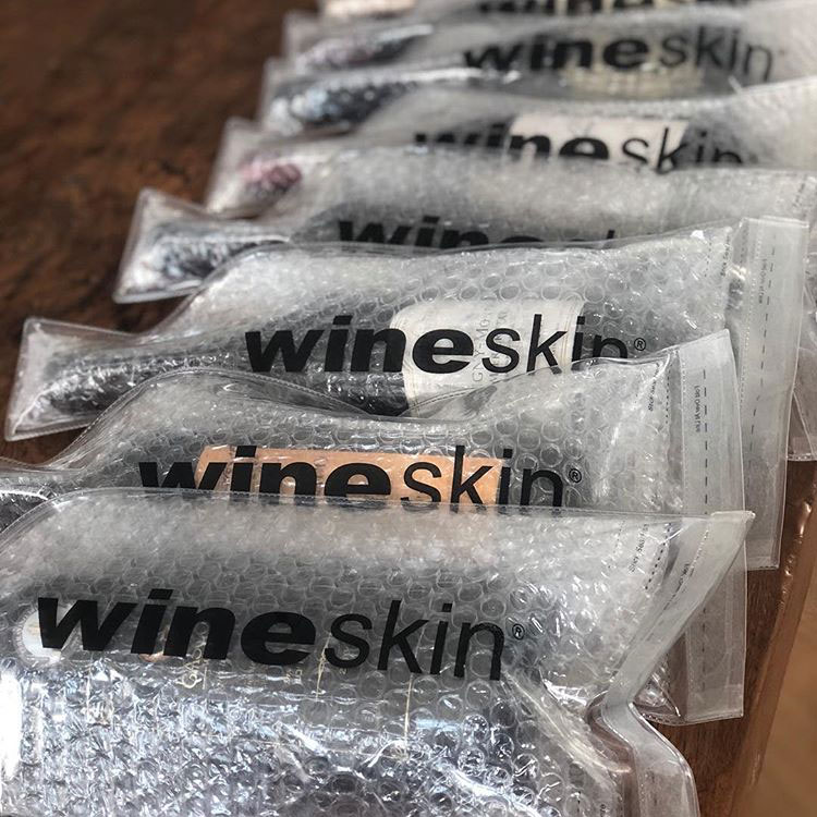 WineSkin Reusable Wine Bottle Protection/Transport Bag - Set of 5