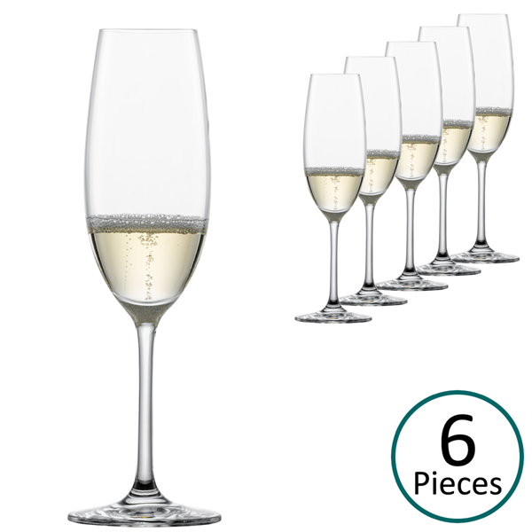 Final Touch Crystal Wine Champagne Flutes 4x Vintage Flute Dinner Glasses Set UK 