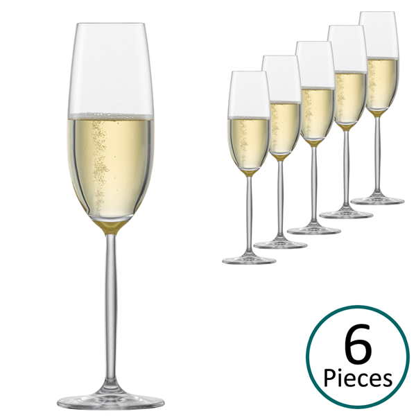 Schott Zwiesel Diva Champagne & Sparkling Wine Glasses / Flute - Set of 6