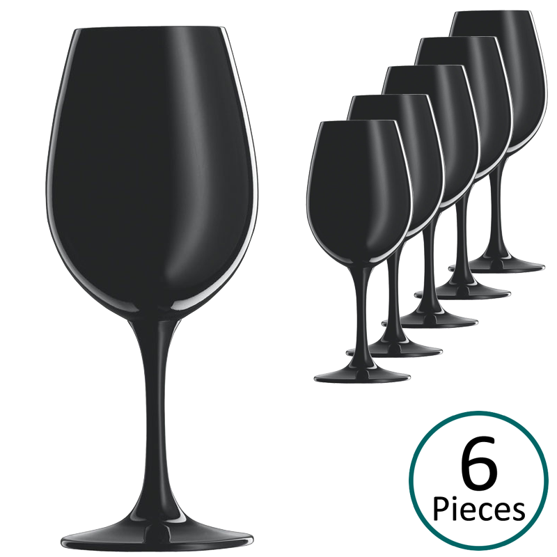 Schott Zwiesel Sensus Black Wine Tasting Glasses - Set of 6 (Blind Wine Tastings)