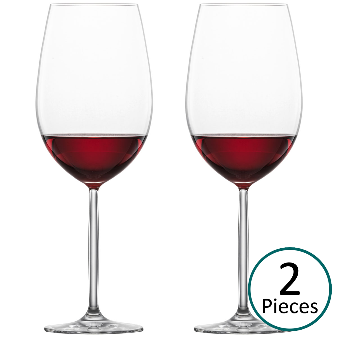 Set of 2 Schott Zwiesel Diva Large Bordeaux Red Wine Glass 