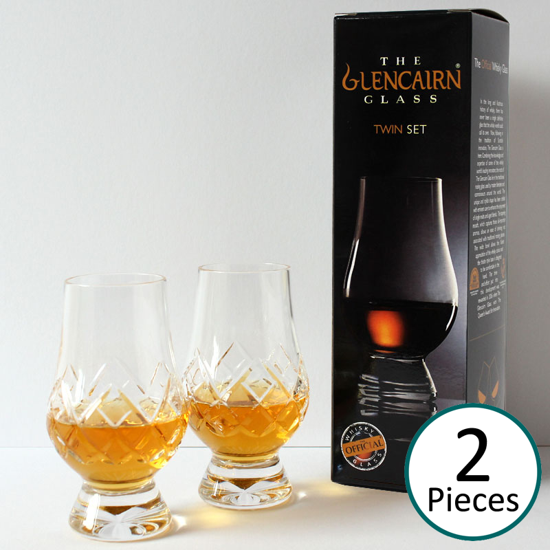 The Glencairn Official Cut Crystal Whisky Glass - Set of 2 (Printed Gift Carton)