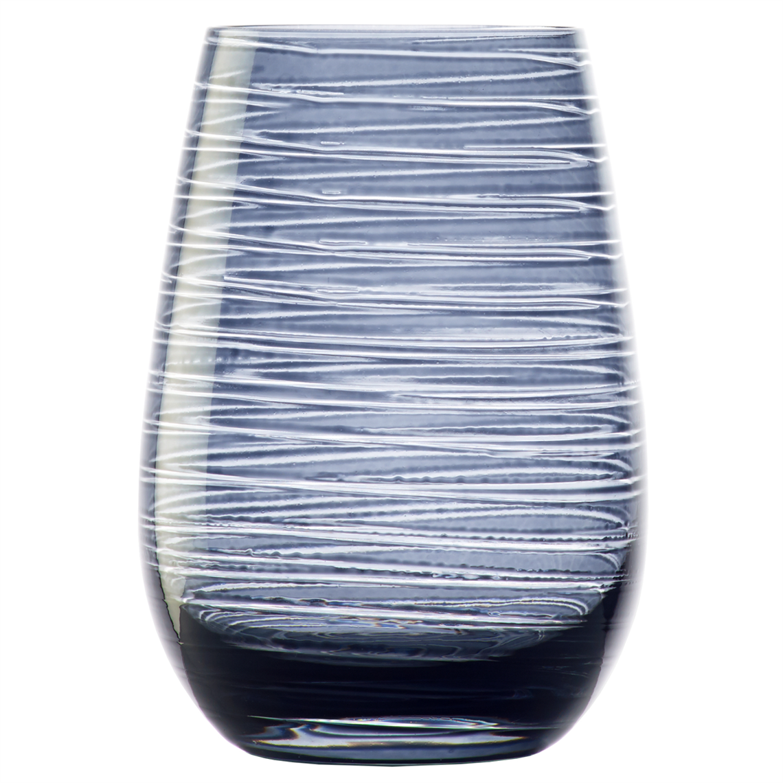 Stolzle Twister Smokey Blue Water / Mixer Tumbler Glass 465ml - Set of 6