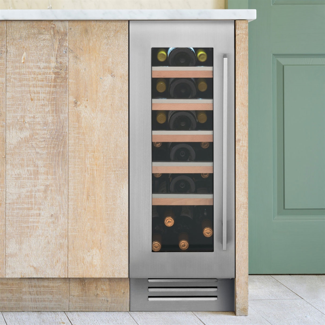 Caple Wine Cabinet Sense Premium - Single Temperature Slot-In - Stainless Steel Wi3150