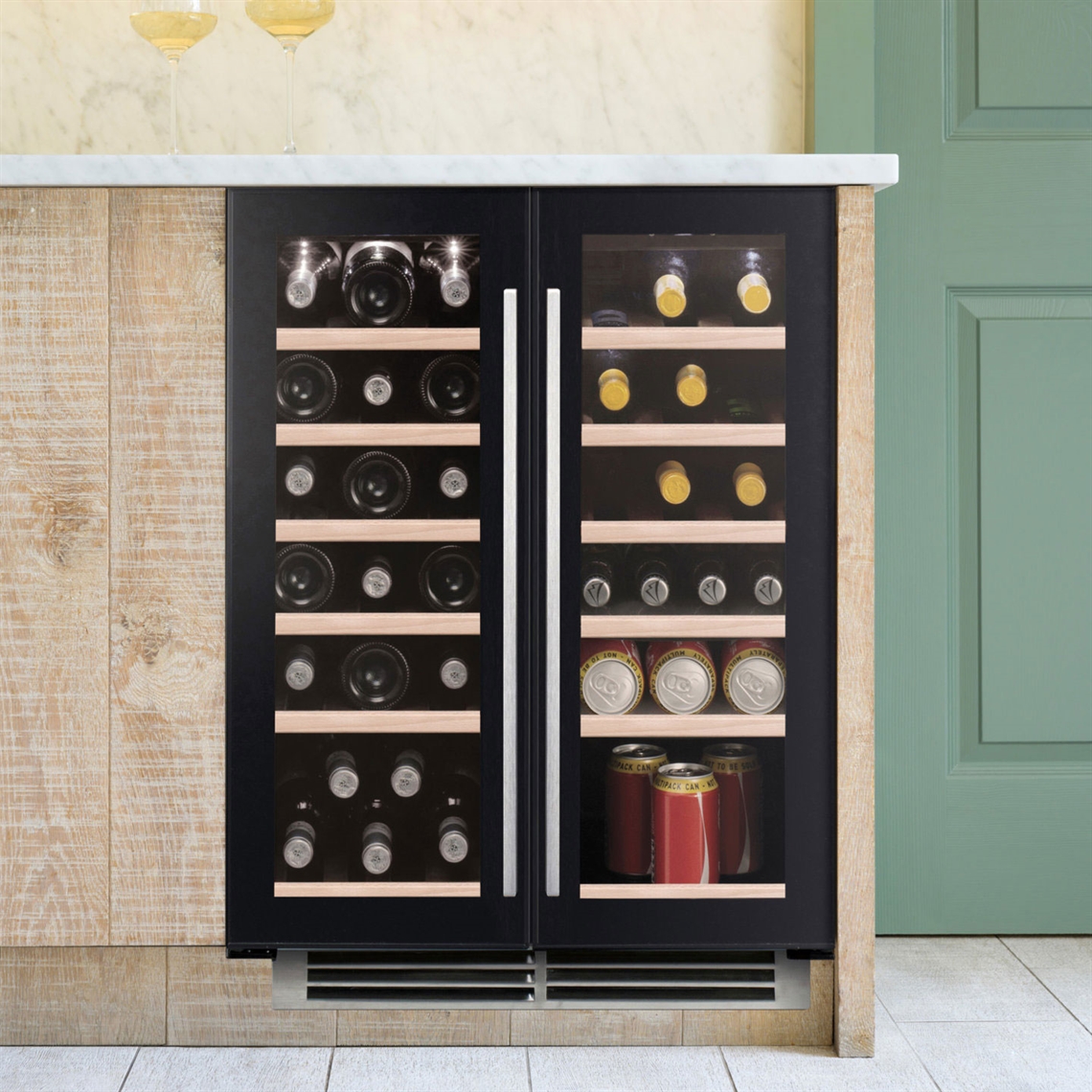 Caple Wine Cabinet Sense - 2 Temperature Slot-In - Black Wi6235