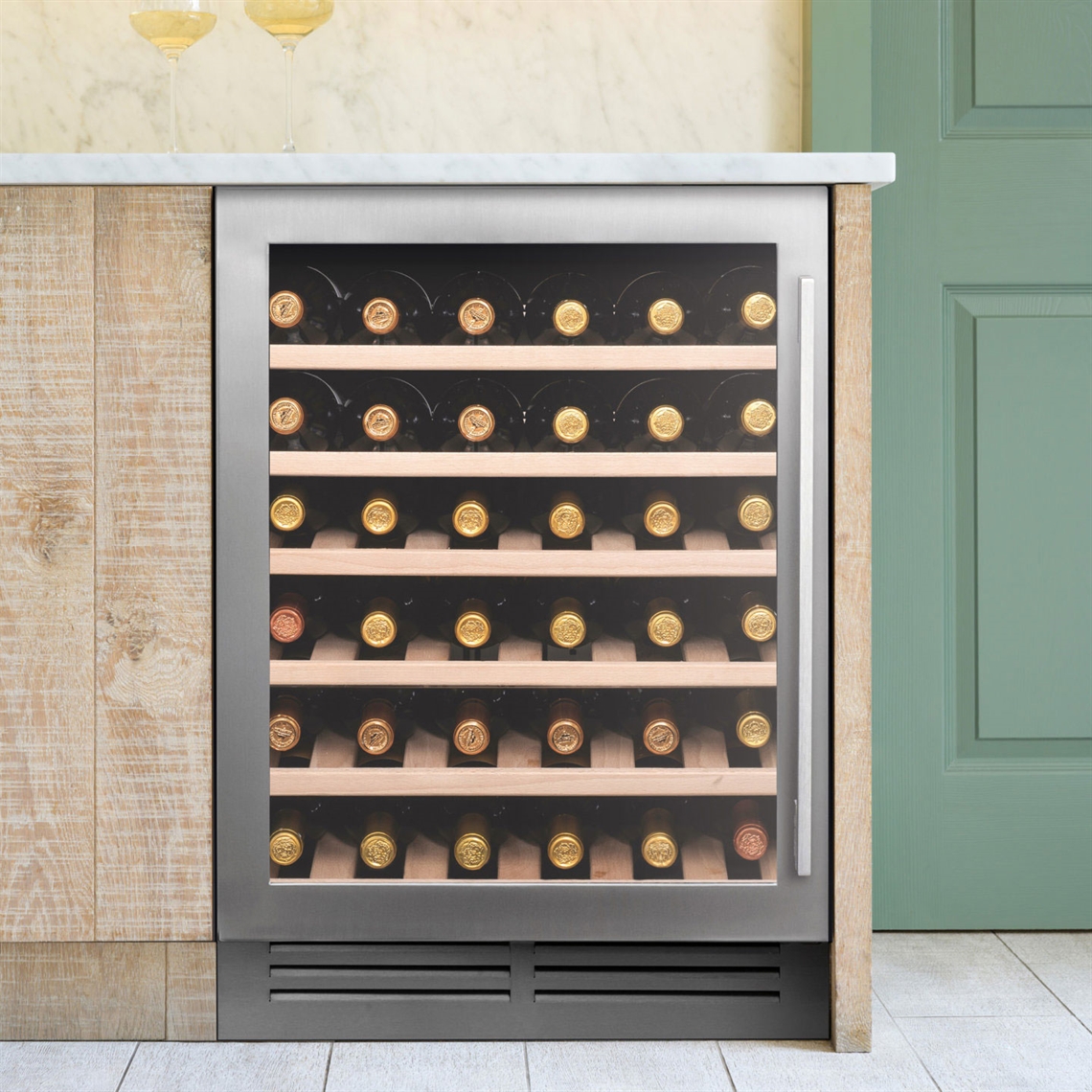 Caple Wine Cabinet Classic - Single Temperature Slot-In - Stainless Steel Wi6142