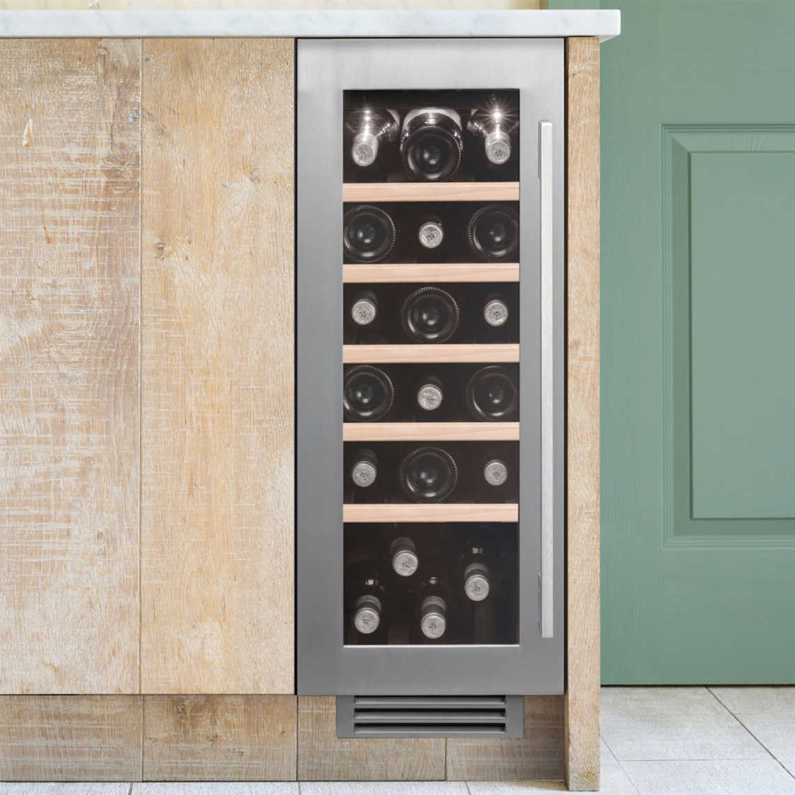 Caple Wine Cabinet Classic - Single Temperature Slot-In - Stainless Steel Wi3125