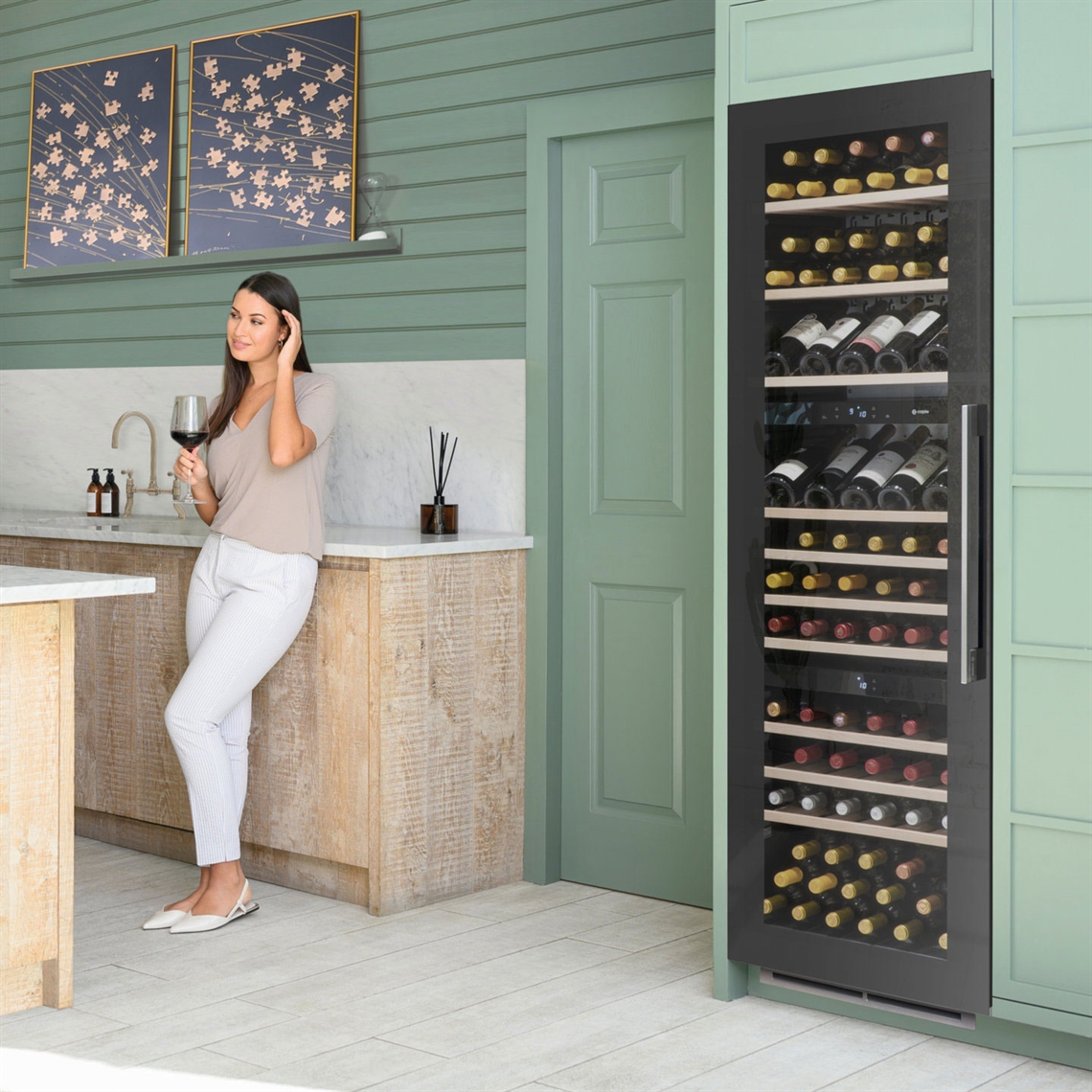Caple Wine Cabinet Sense - 3 Temperature Slot-In - Black WC1796