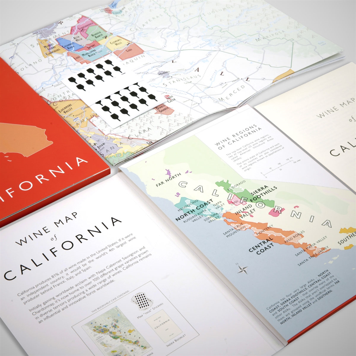 De Long’s Wine Map of California - Bookshelf Edition