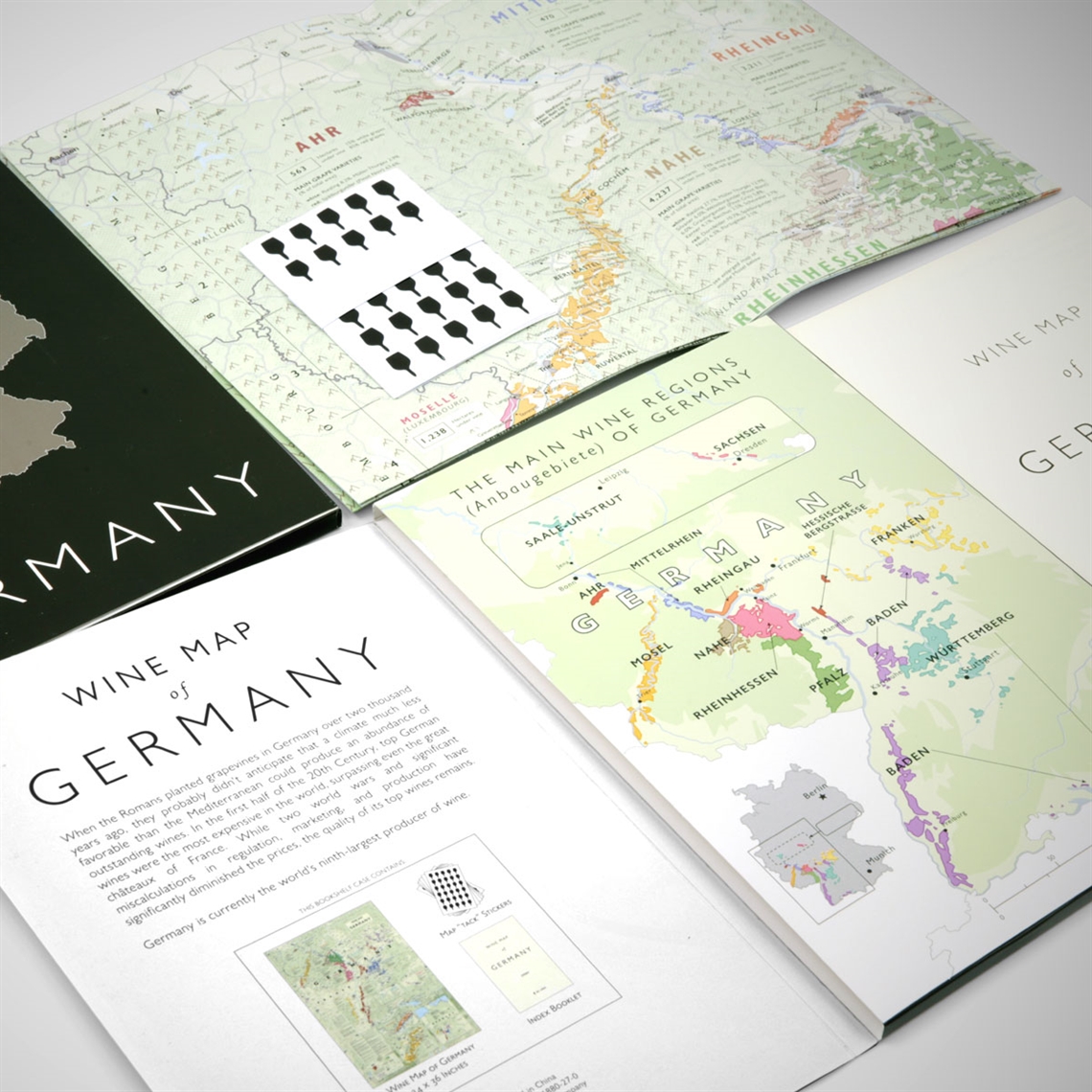 De Long’s Wine Map of Germany - Bookshelf Edition