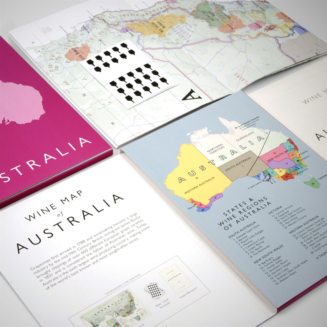 De Long’s Wine Map of Australia - Bookshelf Edition