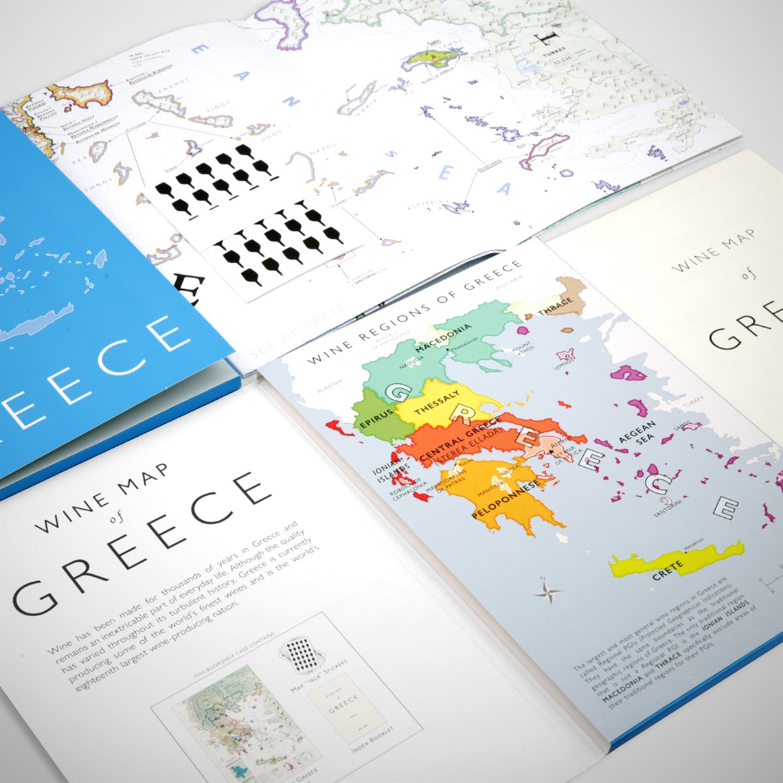 De Long’s Wine Map of Greece - Bookshelf Edition
