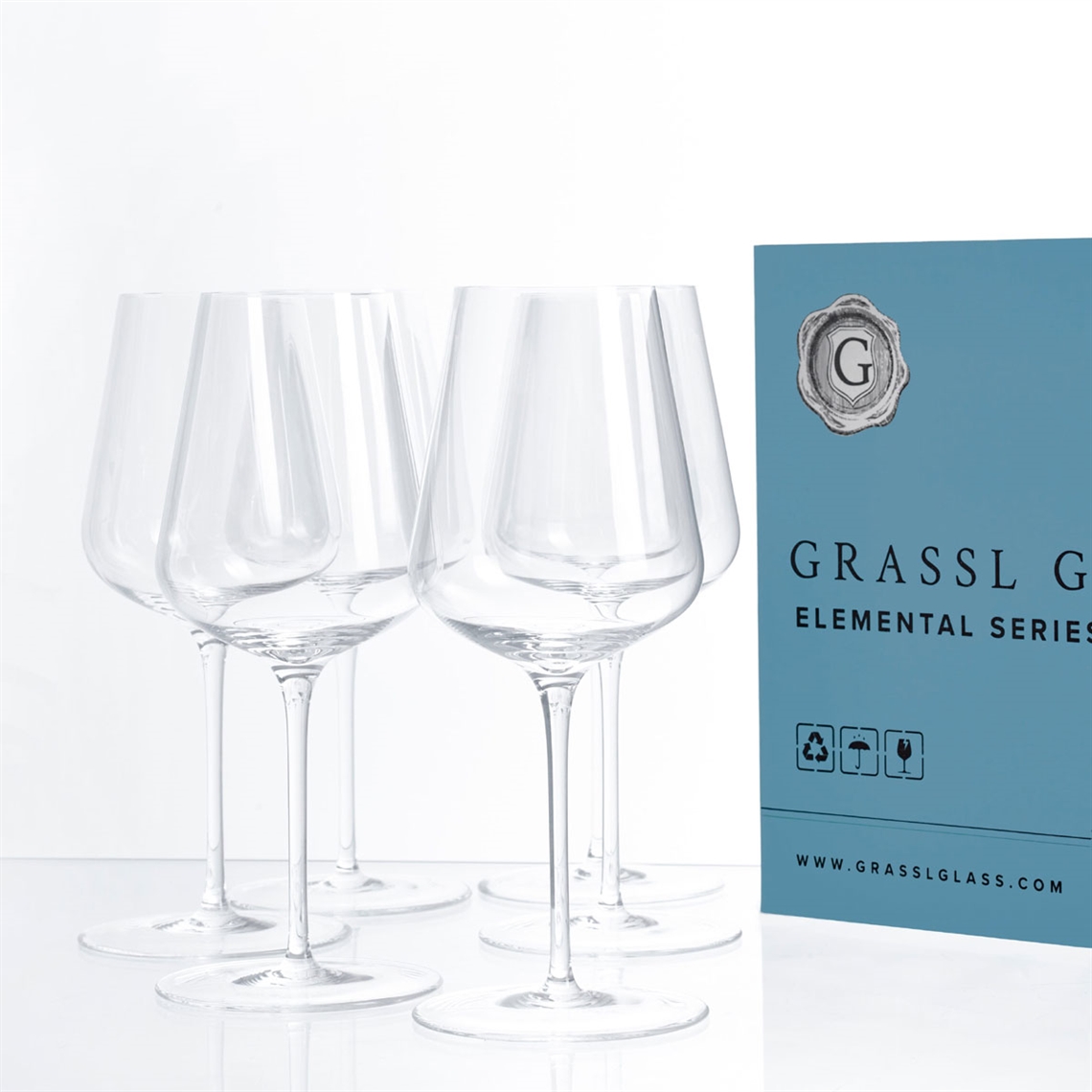 Grassl Glass Elemental Series Versatile Wine Tasting Glass - Set of 6