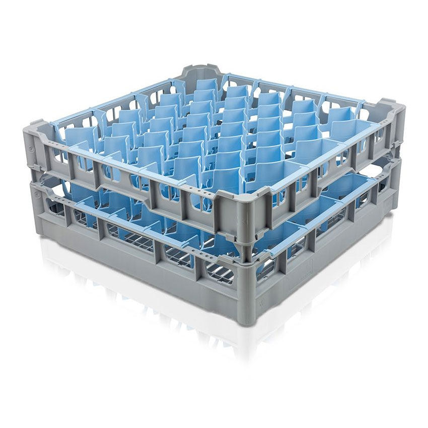 Fries Glass Washer Tray 500 x 500mm - 44 Glasses - 67mm Cell