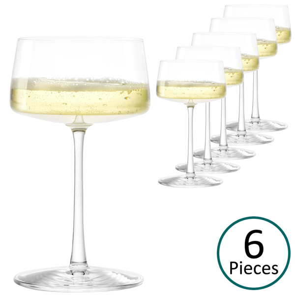 Stolzle Power Champagne Coupe/Saucer - Set of 6