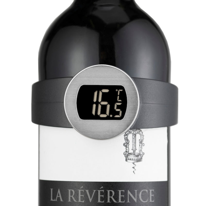 ETHMEAS Digital Wine Bottle Thermometer Instant Readout Thermometer with Large LCD Display for Wine Champagne Whisky & Ale 