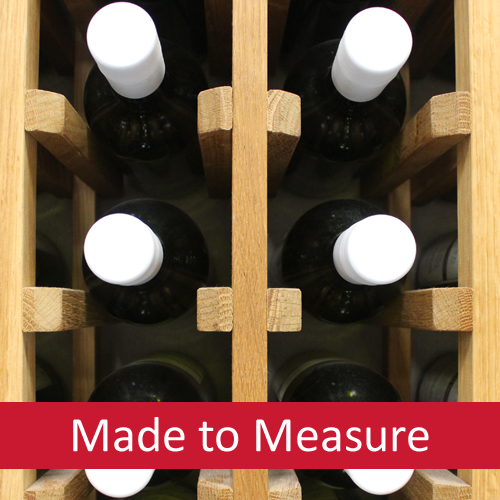 View more under stairs wine racking, grey stained solid pine in redditch from our Bespoke Oak Wine Racks range